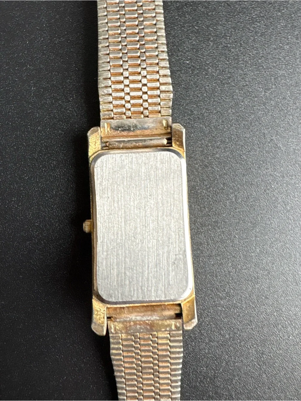 Futura Convexe Quartz Rectangular Gold & Silver Watch